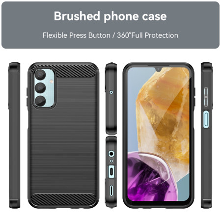 Husa Carbon pentru Samsung Galaxy M15, Tech Protects, Black