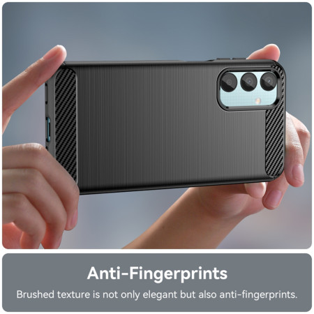 Husa Carbon pentru Samsung Galaxy M15, Tech Protects, Black