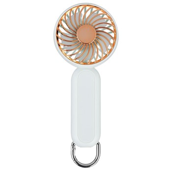 Ventialor Portabil cu Port USB, 3 Viteze, 1200mAh - Techsuit (A217) - Gold Beige