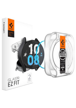 Folie smartwatch pentru Samsung Galaxy Watch 6 40mm, set 2 buc. Spigen Glas.TR EZ FIT, Clear