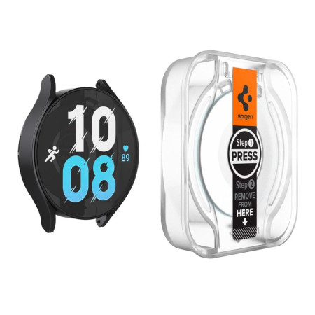 Folie smartwatch pentru Samsung Galaxy Watch 6 40mm, set 2 buc. Spigen Glas.TR EZ FIT, Clear