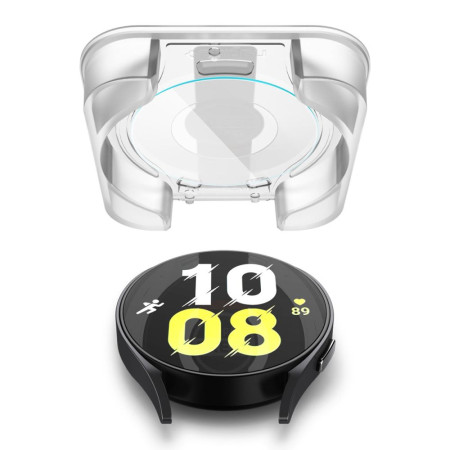Folie smartwatch pentru Samsung Galaxy Watch6 44mm, set 2 buc. Spigen Glas.TR EZ FIT, Clear