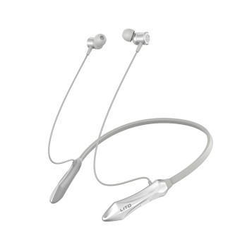 Casti bluetooth Fara fir Lito LT-V135 cu bandă gât pentru sport, cu microfon, Bluetooth V5.3, 160mAh, Silver