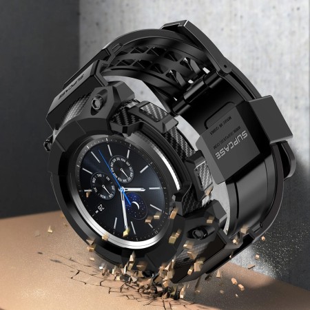 Husa pentru Google Pixel Watch 3 45mm + Curea - Supcase Unicorn Beetle Pro - Black