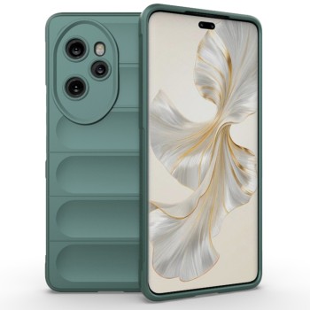 Husa pentru Honor 100 Pro, Antisoc, Margini Striatii, Magic Shield, Green
