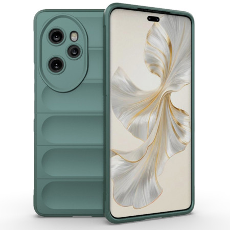 Husa pentru Honor 100 Pro, Antisoc, Margini Striatii, Magic Shield, Green