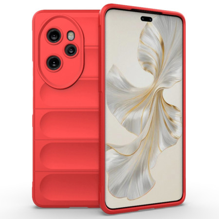 Husa pentru Honor 100 Pro, Antisoc, Margini Striatii, Magic Shield, Red