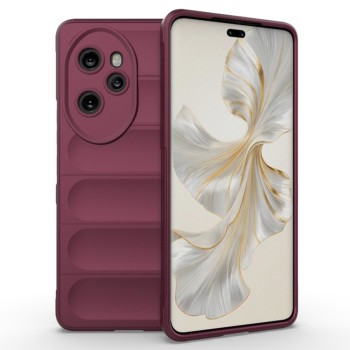 Husa pentru Honor 100 Pro, Antisoc, Margini Striatii, Magic Shield, Bordeaux