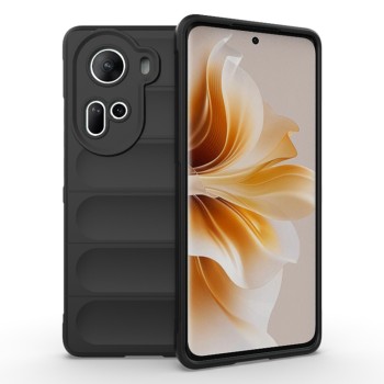 Husa pentru Oppo Reno 11, Antisoc, Margini Striatii, Magic Shield, Black