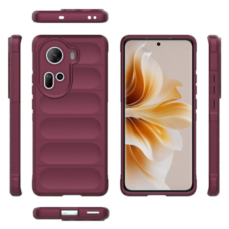 Husa pentru Oppo Reno 11, Antisoc, Margini Striatii, Magic Shield, Bordeaux