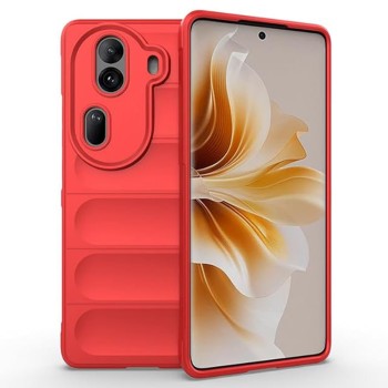 Husa pentru Oppo Reno11 Pro, Antisoc, Margini Striatii, Magic Shield, Red