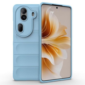 Husa pentru Oppo Reno11 Pro, Antisoc, Margini Striatii, Magic Shield, Bleu