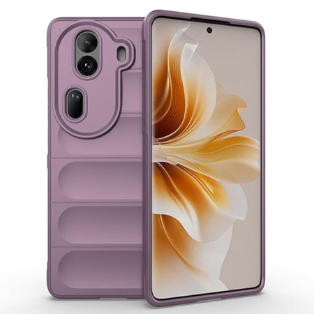 Husa pentru Oppo Reno11 Pro, Antisoc, Margini Striatii, Magic Shield, Purple