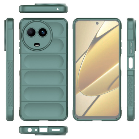 Husa pentru Realme 11 5G, Antisoc, Margini Striatii, Magic Shield, Green