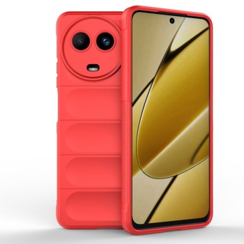 Husa pentru Realme 11 5G, Antisoc, Margini Striatii, Magic Shield, Red