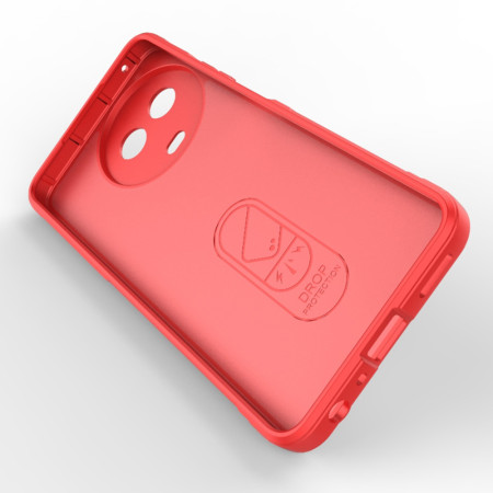 Husa pentru Realme 11 5G, Antisoc, Margini Striatii, Magic Shield, Red