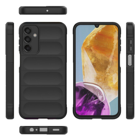 Husa pentru Samsung Galaxy M15, Antisoc, Margini Striatii, Magic Shield, Black