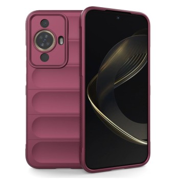 Husa pentru Huawei nova 11 / nova 12s, Antisoc, Margini Striatii, Magic Shield, Bordeaux