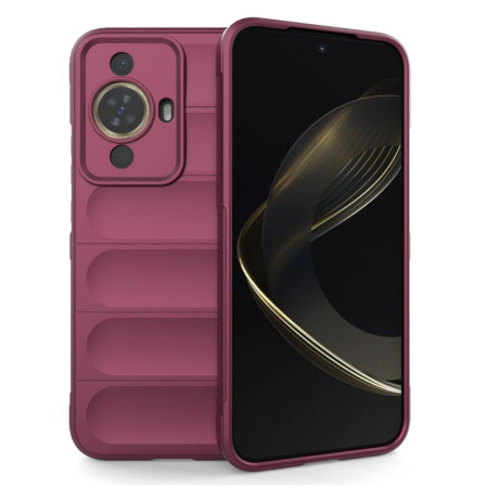 Husa pentru Huawei nova 11 / nova 12s, Antisoc, Margini Striatii, Magic Shield, Bordeaux