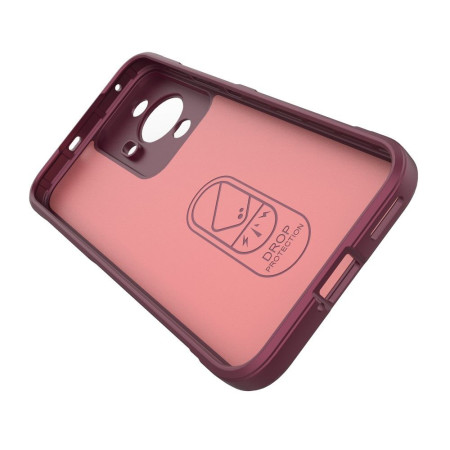 Husa pentru Huawei nova 11 / nova 12s, Antisoc, Margini Striatii, Magic Shield, Bordeaux