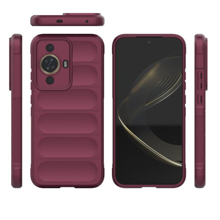 Husa pentru Huawei nova 11 / nova 12s, Antisoc, Margini Striatii, Magic Shield, Bordeaux