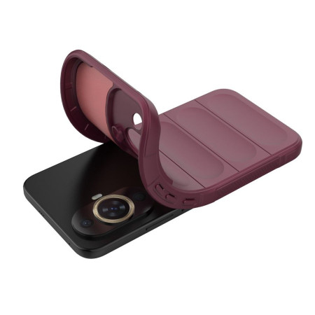Husa pentru Huawei nova 11 / nova 12s, Antisoc, Margini Striatii, Magic Shield, Bordeaux