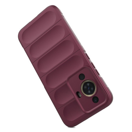 Husa pentru Huawei nova 11 / nova 12s, Antisoc, Margini Striatii, Magic Shield, Bordeaux
