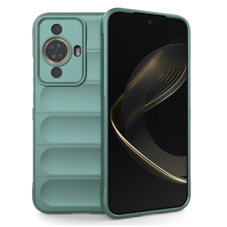 Husa pentru Huawei nova 11 / nova 12s, Antisoc, Margini Striatii, Magic Shield, Green