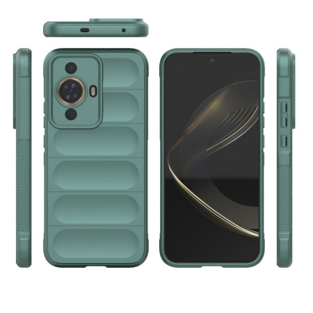 Husa pentru Huawei nova 11 / nova 12s, Antisoc, Margini Striatii, Magic Shield, Green