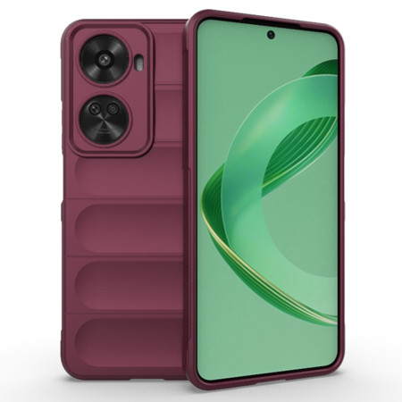 Husa pentru Huawei nova 11 SE / 12 SE, Antisoc, Margini Striatii, Magic Shield, Bordeaux