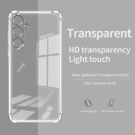 Husa Antisoc pentru Samsung Galaxy M55, AirBag PRO, Clear