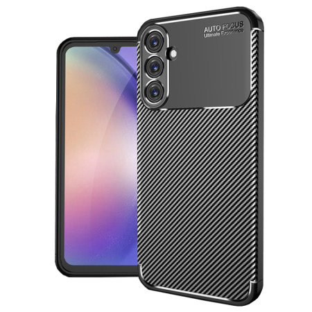 Husa pentru Samsung Galaxy A25 5G, CarbonFiber, Black