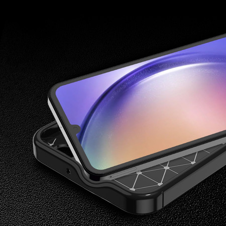 Husa pentru Samsung Galaxy A25 5G, CarbonFiber, Black