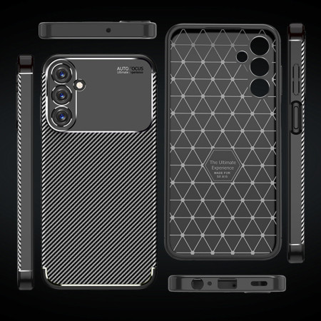 Husa pentru Samsung Galaxy A25 5G, CarbonFiber, Black