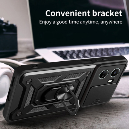 Husa pentru Huawei nova 11 SE / 12 SE, Magnetic Ring, CamShield, Black