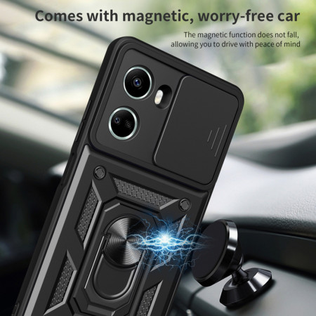 Husa pentru Huawei nova 11 SE / 12 SE, Magnetic Ring, CamShield, Black