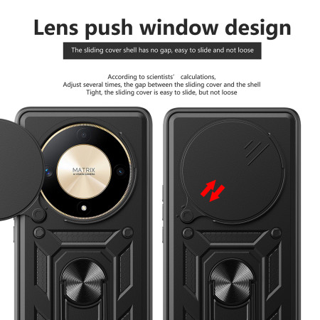 Husa pentru Huawei nova 12i, Magnetic Ring, CamShield, Black