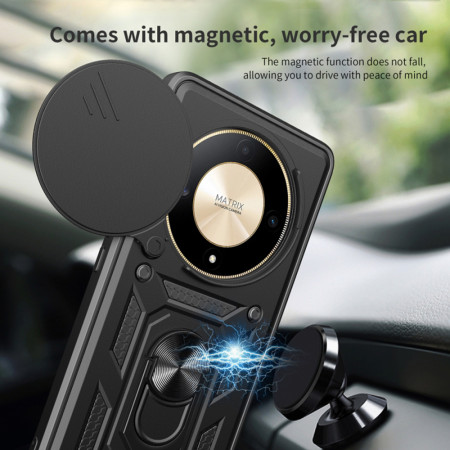 Husa pentru Huawei nova 12i, Magnetic Ring, CamShield, Black