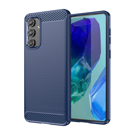 Husa Carbon pentru Samsung Galaxy M55, Tech Protects, Blue