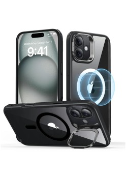 Husa pentru iPhone 16 - ESR Classic Hybrid HaloLock Kickstand - Clear Black