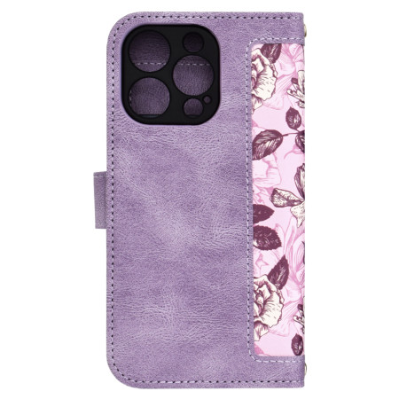 Husa FlipCraft pentru iPhone 16 Pro - Protectie 360, Design Floral, Mysterious Purple