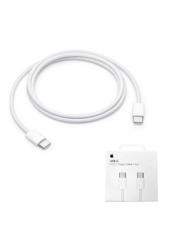 Cablu de Date USB-C la USB-C, 1m, 60W, Apple MQKJ3ZM/A, White