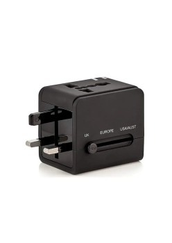 Adaptor pentru Priza PD20W, QC, USB, Type-C, EU, UK, AUS, US - Techsuit (HHT148) - Black