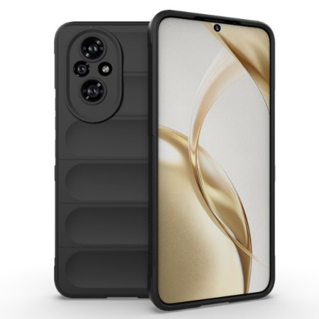 Husa Antisoc pentru Honor 200, Margini Striate, Magic Shield, Protectie Completa, Black