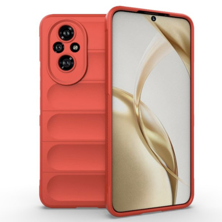 Husa Antisoc pentru Honor 200, Margini Striate, Magic Shield, Protectie Completa, Red