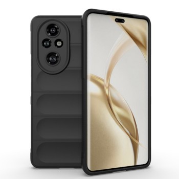 Husa Antisoc pentru Honor 200 Pro, Margini Striate, Magic Shield, Protectie Completa, Black