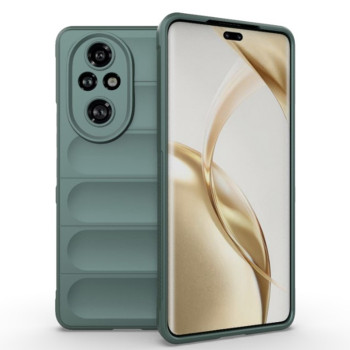 Husa Antisoc pentru Honor 200 Pro, Margini Striate, Magic Shield, Protectie Completa, Green