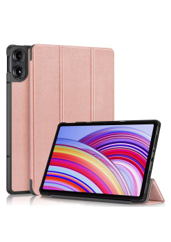 Husa Tableta pentru Xiaomi Redmi Pad Pro / Poco Pad - Microfibra, Auto Sleep/Wake, Protectie Antisoc, Rose Gold