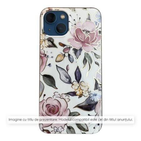 Husa pentru iPhone 16 Pro - Techsuit Marble Series - Chloe White