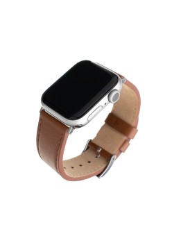 Curea pentru Apple Watch 1/2/3/4/5/6/7/8/9/10/SE/SE 2/Ultra/Ultra 2 (42/44/45/46/49mm) - Fixed Leather Strap - Brown